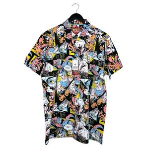 NWT Fresh Prints Tokyo Drill Clothing Button Shirt Anime Manga Streetwear Large